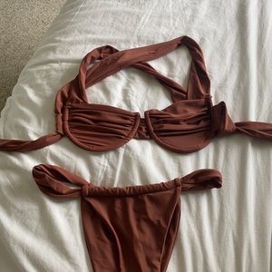 Brown bikini!